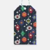 Justice League Holiday Bauble Pattern Cadeaulabel (Voorkant)