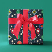 Justice League Holiday Bauble Pattern Cadeaupapier