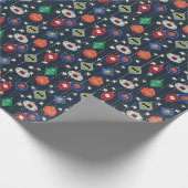 Justice League Holiday Bauble Pattern Cadeaupapier (Hoek)