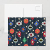 Justice League Holiday Bauble Pattern Feestdagenkaart (Voorkant / Achterkant)