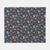 Justice League Holiday Bauble Pattern Fleece Deken (Voorkant (Horizontaal))