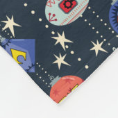 Justice League Holiday Bauble Pattern Fleece Deken (Hoek)