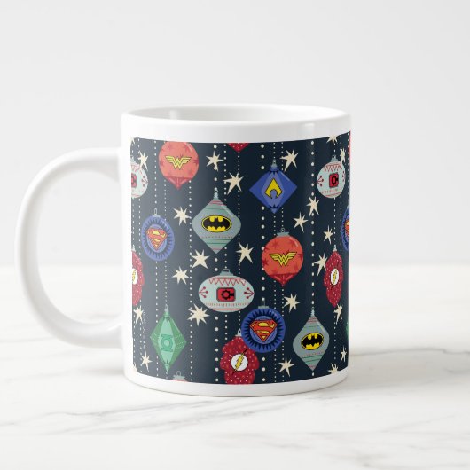 Justice League Holiday Bauble Pattern Grote Koffiekop (Links)