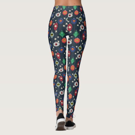 Justice League Holiday Bauble Pattern Leggings (Achterkant)