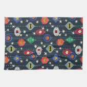 Justice League Holiday Bauble Pattern Theedoek (Horizontaal)