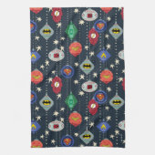 Justice League Holiday Bauble Pattern Theedoek (Verticaal)