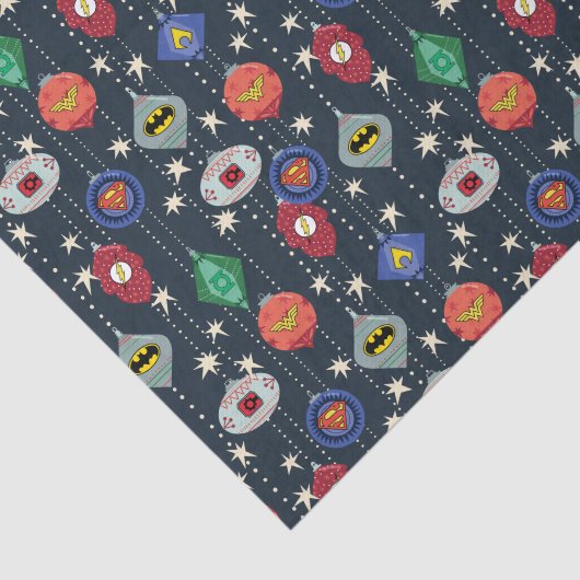 Justice League Holiday Bauble Pattern Tissuepapier (Detail)