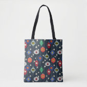 Justice League Holiday Bauble Pattern Tote Bag (Voorkant)