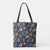 Justice League Holiday Bauble Pattern Tote Bag (Achterkant)