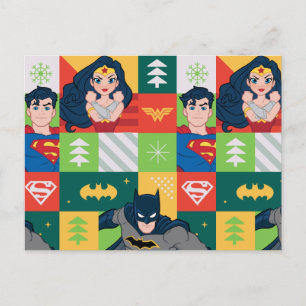 Justice League Holiday Collage Feestdagenkaart