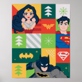 Justice League Holiday Collage Poster (Voorkant)