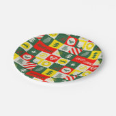 Justice League Holiday Grid Patroon Papieren Bordje (Gekanteld)