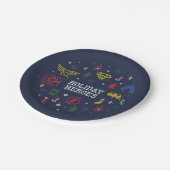 Justice League "Holiday Heroes" Faux Cross-Stitch Papieren Bordje (Gekanteld)