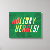 Justice League Holiday Heroes Graphic Canvas Afdruk (Voorkant)