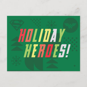 Justice League Holiday Heroes Graphic Feestdagenkaart