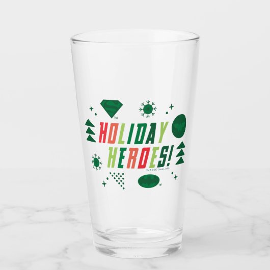 Justice League Holiday Heroes Graphic Glas (Voorkant)