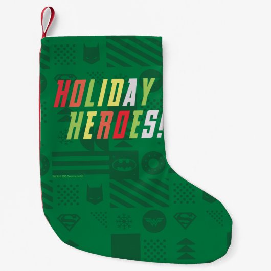 Justice League Holiday Heroes Graphic Kleine Kerstsok (Voorkant)