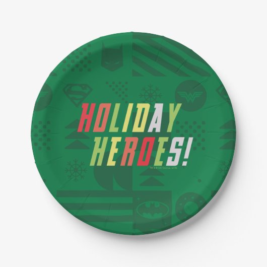 Justice League Holiday Heroes Graphic Papieren Bordje (Voorkant)