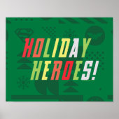 Justice League Holiday Heroes Graphic Poster (Voorkant)