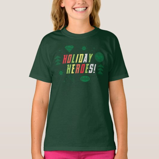 Justice League Holiday Heroes Graphic T-shirt (Voorkant)