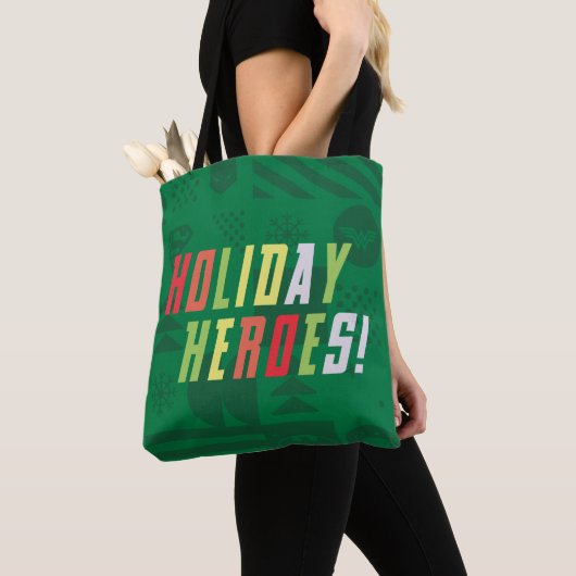 Justice League Holiday Heroes Graphic Tote Bag (Dichtbij)