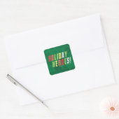 Justice League Holiday Heroes Graphic Vierkante Sticker (Envelop)