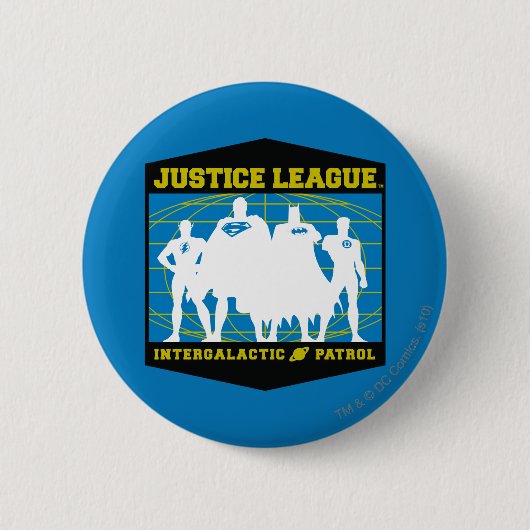 Justice League Intergalactic Patrol Ronde Button 5,7 Cm (Voorkant)