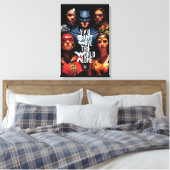 Justice League | Je kunt de wereld niet alleen red Canvas Afdruk (Insitu (Slaapkamer))