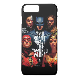 Justice League   Je kunt de wereld niet alleen red iPhone 8/7 Plus Hoesje