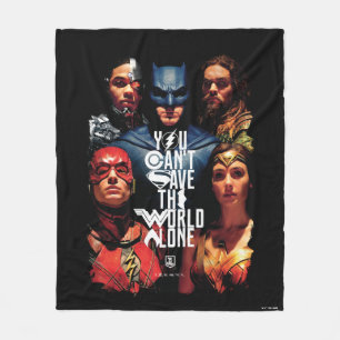Justice League Je kunt de wereld niet alleen red Fleece Deken