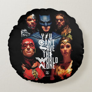 Justice League Je kunt de wereld niet alleen red Rond Kussen