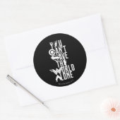 Justice League | Je kunt de wereld niet alleen red Ronde Sticker (Envelop)
