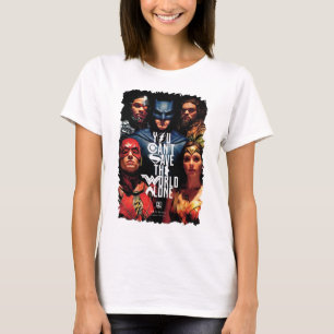 Justice League Je kunt de wereld niet alleen red T-shirt