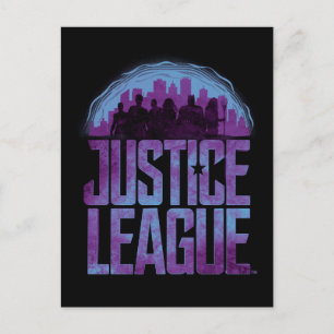 Justice League   Justice League City Silhouette Briefkaart