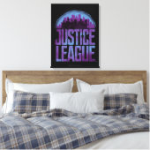 Justice League | Justice League City Silhouette Canvas Afdruk (Insitu (Slaapkamer))