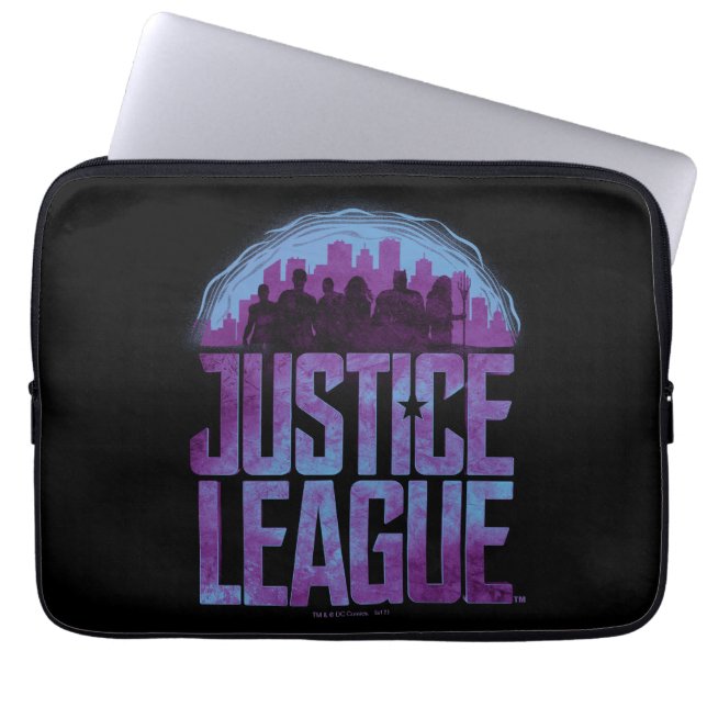 Justice League | Justice League City Silhouette Laptop Sleeve (Voorkant)