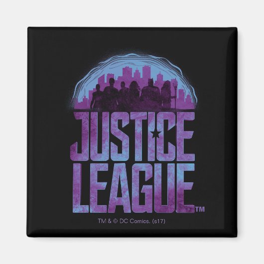Justice League | Justice League City Silhouette Magneet (Voorkant)