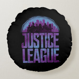 Justice League Justice League City Silhouette Rond Kussen