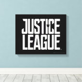 Justice League | Justice League Logo Canvas Afdruk (Insitu (Houten vloer))