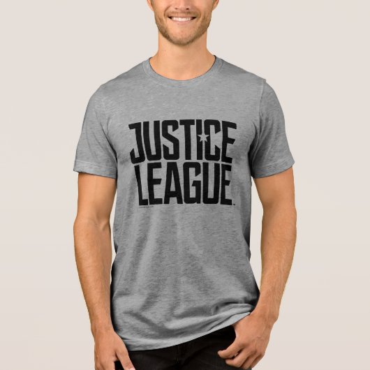 Justice League | Justice League Logo Tri-Blend Shirt (Voorkant)