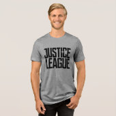 Justice League | Justice League Logo Tri-Blend Shirt (Voorkant volledig)