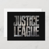 Justice League | Justice League Metallic Logo Briefkaart (Voorkant / Achterkant)