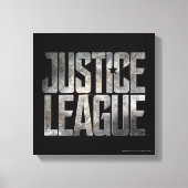 Justice League | Justice League Metallic Logo Canvas Afdruk (Voorkant)