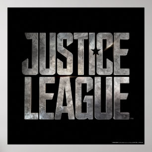 Justice League   Justice League Metallic Logo Poster