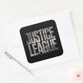 Justice League | Justice League Metallic Logo Vierkante Sticker (Envelop)