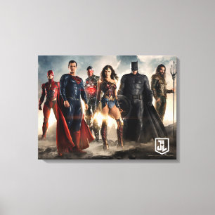 Justice League   Justice League on Battlefield Canvas Afdruk