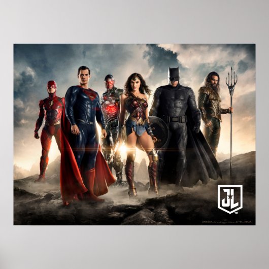 Justice League | Justice League on Battlefield Poster (Voorkant)