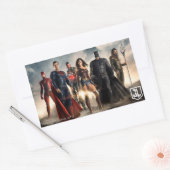 Justice League | Justice League on Battlefield Rechthoekige Sticker (Envelop)