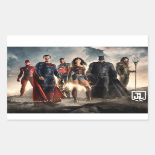 Justice League Justice League on Battlefield Rechthoekige Sticker