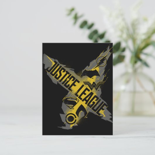 Justice League | Justice League & Team Symbols Briefkaart (Staand voorkant)
